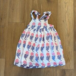 Oliphant Cotton Sundress - Pink and Blue Flowers - 2T